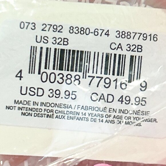 Smoothez Aerie Mesh Unlined Bra Tropadelic Pink Sheer Size 32B NWT - Picture 5 of 7